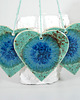 ozdoby choinkowe Turkusowe serce - wisząca ozdoba ceramiczna