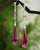 kolczyki swarovski Grace - Ślubne kolczyki - Ruby - Kryształy Swarovski