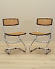 krzesła Komplet dwóch krzeseł, Bauhaus design, lata 60, produkcja: Włochy