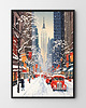 obrazy i plakaty do pokoju dziecięcego Plakat Zima w Nowym Jorku