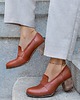 botki damskie SKÓRZANE PÓŁBUTY ZAPATO 250 BRĄZ