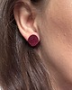 kolczyki soutache Bordowe kolczyki soutache 