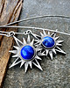 kolczyki srebrne Srebrne kolczyki Gwiazda Wenus z lapisem-lazuli 8 mm