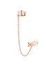 nausznice Nausznica w różowym złocie łańcuszkiem i okiem