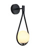 kinkiety Kinkiet lampa ścienna lampa na ścianę czarna szklana kula LED E27