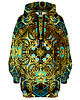bluza z kapturem damska Bluza Oversize Tunika DR.CROW Golden Damascus