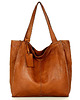 torby na ramię Duża torebka miejski shopper bag skóra naturalna brąz camel