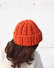 czapki damskie Czapka  beanie wełna peruwiańska alpaka pomarańcz
