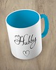 kubki Kolorowy kubek z hasłem HUBBY - mix kolorów