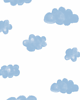 obrazy i plakaty do pokoju dziecięcego Tapeta dla dzieci Chmurki (Clouds in Blue)