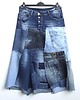 spódnice maxi Patchworkowa spódnica jeans r.44