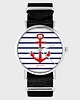zegarki unisex Zegarek - Kotwica - czarny, nylonowy