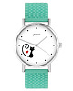 zegarki damskie Zegarek - Kotek, serce - silikonowy, turkus