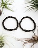 bransoletki z kamieni naturalnych KOMPLET dla PARY - czarny turmalin i lawa - ochrona, energia