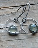kolczyki wire wrapping Prehnit    -  kolczyki