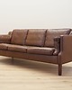 sofy i szezlongi Sofa skórzana brązowa, duński design, lata 70, produkcja: Dania