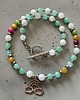 chokery Tęczowy choker z jadeitami