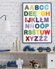 obrazy i plakaty do pokoju dziecięcego ABECADŁO, ALFABET PLAKAT OBRAZEK 70X50cm