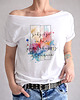 t-shirt damskie By być wolną Biały Oversize