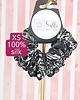 gumki do włosów XS mini mała gumka dla dzieci do włosów jedwab naturalny scrunchie czarna