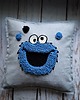 poduszki plecione Poduszka dekoracyjna cookie monster