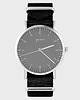 zegarki unisex Zegarek - Simple, szary - czarny, nylonowy