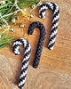 ozdoby choinkowe Czarno-biało-złote Ozdoby na choinkę: 3szt. laski candy cane