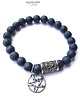 bransoletki drewniane Bransoletka  z węzłem celtyckim pentagramem i lawą. Amulet  prezent unisex