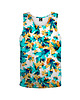 t-shirty dla chłopców Bokserka Top Boy DR.CROW Cyan Leaves
