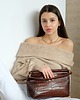 torby na ramię Torebka Skórzana MAEVE M Brązowy CroCo GOLD