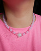 chokery Kolorowy naszyjnik choker z koralików miętowa gwiazda