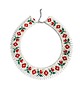 kolie Łemkowska krywulka Kwiatowy ornament, naszyjnik koralikowy handmade