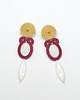 kolczyki soutache Kolczyki długie wakacyjne - amarantowy, żółty
