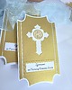 zaproszenia na komunię Zaproszenie Komunia liturgiczne, złote zaproszenia, personalizacja