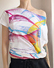 t-shirt damskie Pędzle fullprint Biały Oversize