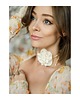chokery Jedwabny kremowy  choker