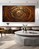 obrazy Obraz abstrakcja  80x160cm w kolorach miedziany i złoty