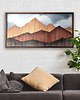 obrazy Obraz z drewna. Pejzaż górski. Mozaika drewniana dekoracja na ścianę