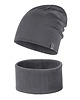 czapki dziecięce Czapka beanie i komin prosty komplet bawełniany dwuwarstwowy