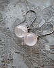 kolczyki wire wrapping Kwarc różowy  - kolczyki