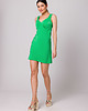 sukienki mini damskie Sukienka mini na ramiączkach-soczysty zielony(K-159)