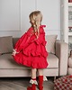sukienki dla dziewczynki Sukienka Dresowa  Red  Frill