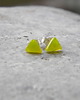 kolczyki wire wrapping Lemon - trójkąt  - sztyfty