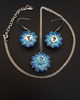 komplet biżuterii Błękitny Komplet Biżuterii "Aqua Bohemica Maxima" - Kolczyki i Naszyjnik