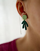 kolczyki z masy plastycznej Kolczyki Matisse zielony