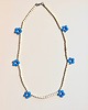 korale Naszyjnik blue flower