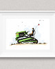 obrazy i plakaty do pokoju dziecięcego Maszyny leśne John Deere - Traktor  A3 lub A4