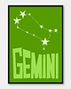 plakaty Plakat BLIŹNIĘTA - GEMINI Znaki Zodiaku Gwiazdozbiór