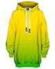 bluza z kapturem damska Bluza Oversize Tunika DR.CROW Ombre Yellow