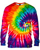 bluza bez kaptura damska Bluza Bez Kaptura Damska DR.CROW Tie Dye Blue